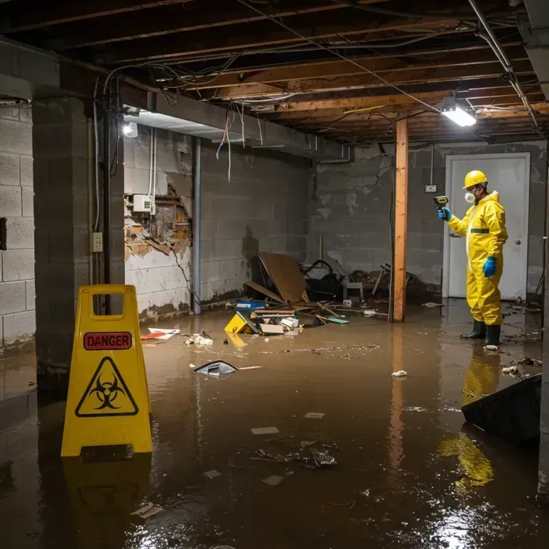 Flooded Basement Electrical Hazard in Cherokee County, SC Property